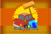 One Free Car Wash printable gift card